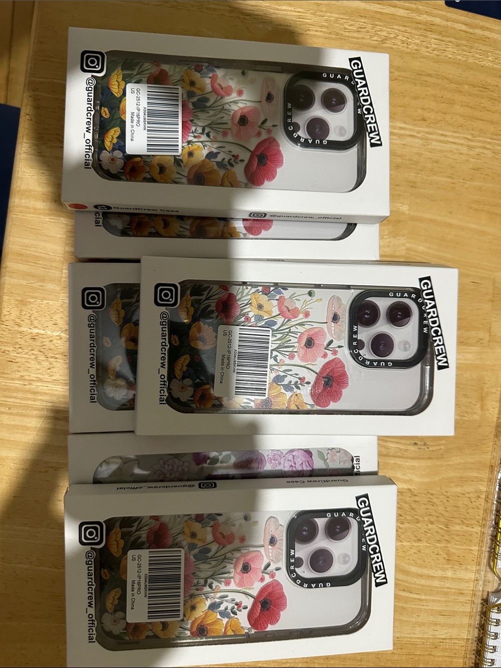 Quantity 6 Guardcrew Floral iPhone Case - Multicolor Floral Design